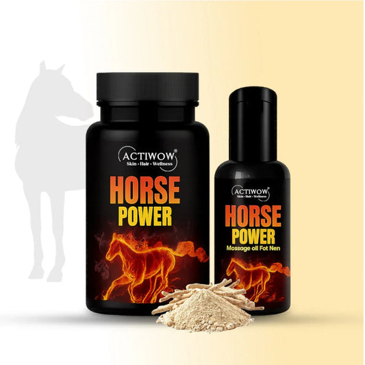 Horse Power Capsules & Oil Combo – Boost Men’s Stamina & Energy Naturally Actiwow
